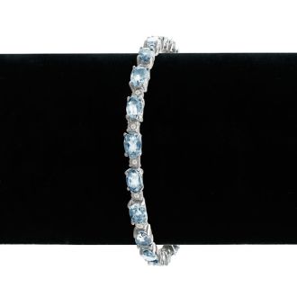13ct Blue Topaz and Diamond Bracelet
