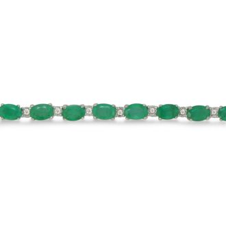 14ct Emerald and Diamond Bracelet
