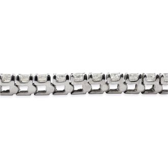 5 1/2 Carat Diamond Tennis Bracelet In 14 Karat White Gold, 7 1/2 Inches