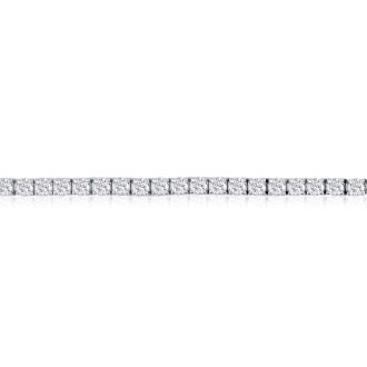 6 Carat Diamond Tennis Bracelet In 14 Karat White Gold, 8 1/2 Inches