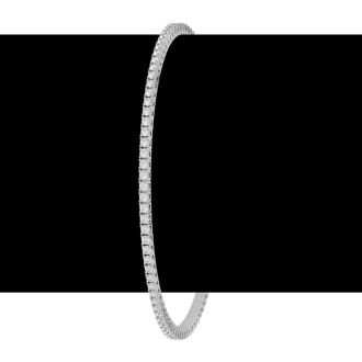 6.5 Inch 10K White Gold 1 7/8 Carat Diamond Tennis Bracelet