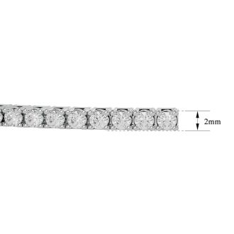 9 Inch 10K White Gold 2 1/2 Carat Diamond Tennis Bracelet