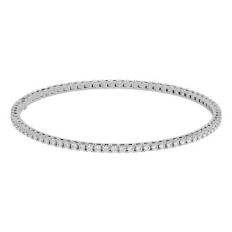 2 1/2 Carat Diamond Tennis Bracelet In 10 Karat White Gold, 6 Inches