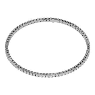 4 Carat Diamond Tennis Bracelet In 10 Karat White Gold, 9 Inches