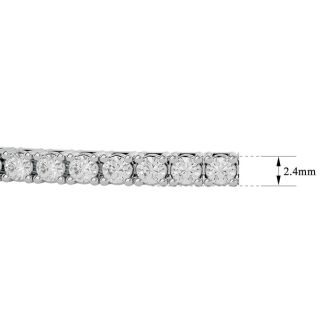 4 Carat Diamond Tennis Bracelet In 10 Karat White Gold, 9 Inches