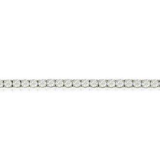 8 1/2 Carat Diamond Tennis Bracelet In 14 Karat White Gold, 8 1/2 Inches