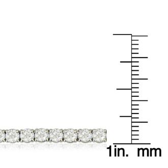 6 Carat Round Diamond Tennis Bracelet In 14 Karat White Gold, 6 Inches
