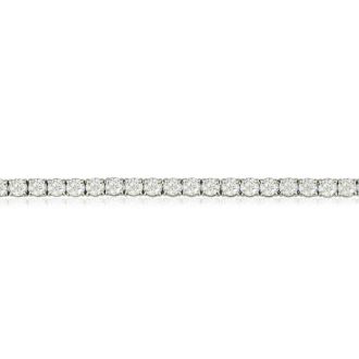 9 Carat Diamond Tennis Bracelet In 14 Karat White Gold, 9 Inches