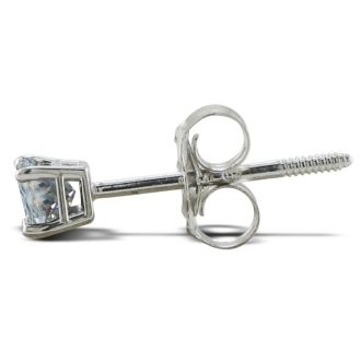1/3ct Princess Diamond Stud Earrings In 14k White Gold
