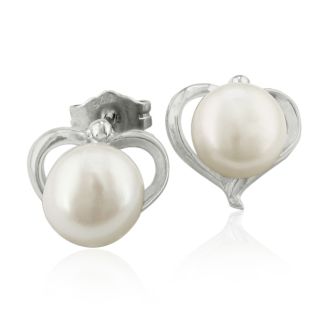 Heart Freshwater Pearl Pendant with Free Matching Earrings