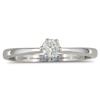 1/6ct Diamond Solitaire Ring in Sterling Silver