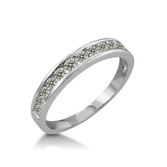 1/2 Carat Diamond Wedding Band In White Gold