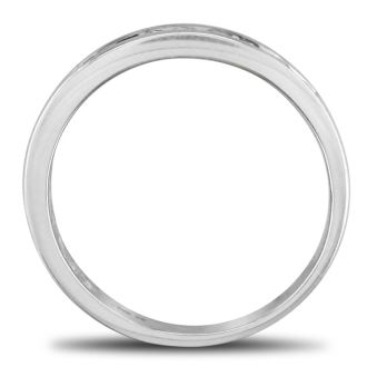 1/2 Carat Diamond Wedding Band In White Gold