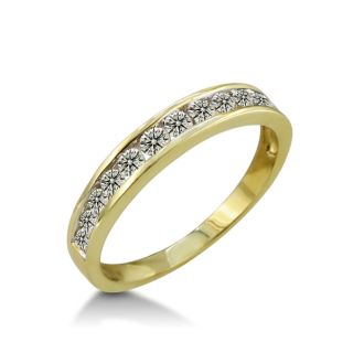 1/2 Carat Diamond Wedding Band In Yellow Gold
