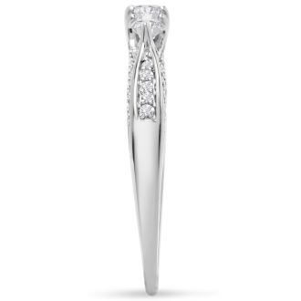 Stunning 1/2ct Three Diamond Ring in Sterling Silver. low quality diamonds. Only 1 Left