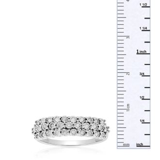 Diamond Right Hand Ring in Solid Sterling Silver