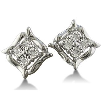 Square Diamond Earrings
