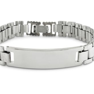 Men silver bracelet Palestine laser engraving or any personalized