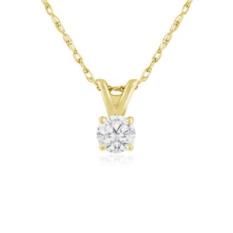 1/5ct 14k Yellow Gold Diamond Pendant