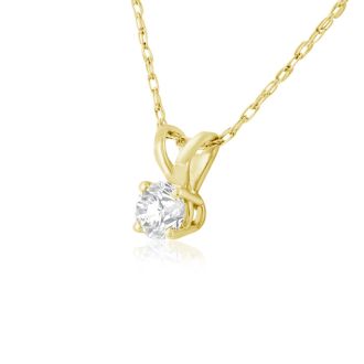 1/5ct 14k Yellow Gold Diamond Pendant