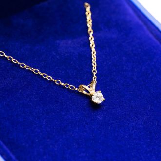 1/5ct 14k Yellow Gold Diamond Pendant