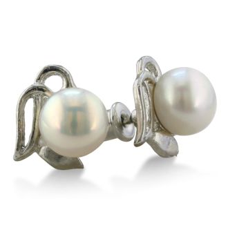 Pearl Stud Angel Earrings
