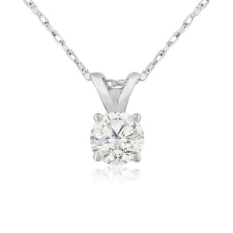1/3ct Colorless Diamond Pendant in 14K White Gold. Genuine, Natural, Earth-Mined Diamond At An Amazing Price!
