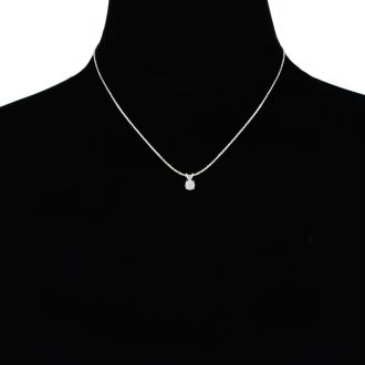 1/3ct Colorless Diamond Pendant in 14K White Gold. Genuine, Natural, Earth-Mined Diamond At An Amazing Price!
