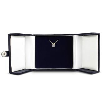 Pretty 1/2ct 14k Yellow Gold Diamond Pendant. Fiery, Amazing Diamond Necklace!