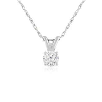 1/6ct 14k White Gold Diamond Pendant