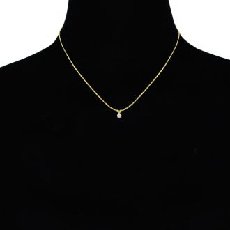 1/6ct 14k Yellow Gold Diamond Pendant, 2 Stars