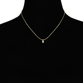 1/5ct 14k Yellow Gold Diamond Pendant, 2 Stars
