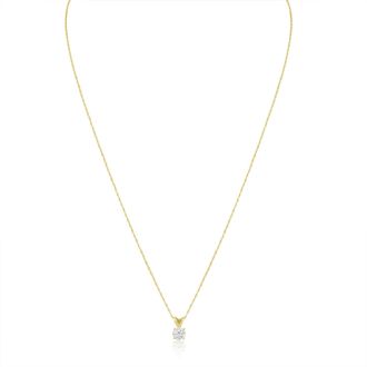 3/8ct 14k Yellow Gold Diamond Pendant, 2 Stars