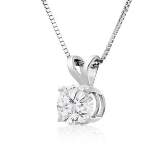 2/3ct 14k White Gold Diamond Pendant, 2 Stars