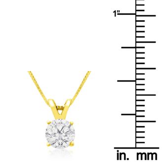 2/3ct 14k Yellow Gold Diamond Pendant, 2 Stars
