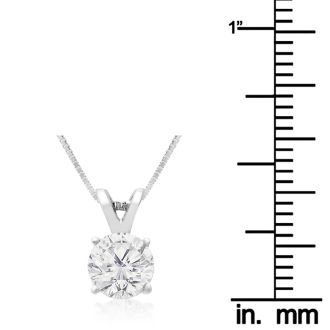 .85ct 14k White Gold Diamond Pendant, 2 Stars