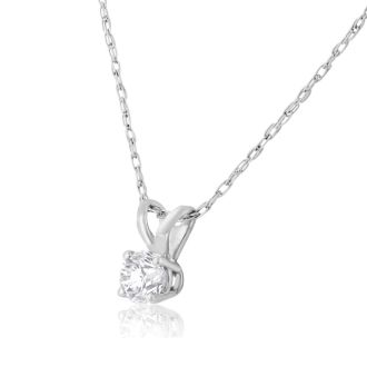 1/6ct 14k White Gold Diamond Pendant