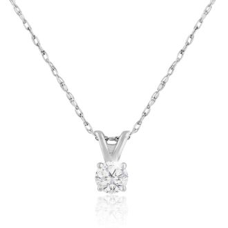1/6ct 14k White Gold Diamond Pendant