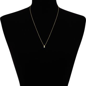 1/6ct 14k Yellow Gold Diamond Pendant
