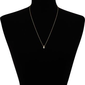 1/5ct 14k Yellow Gold Diamond Pendant, 3 stars