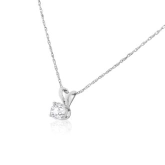 1/4ct 14k White Gold Diamond Pendant