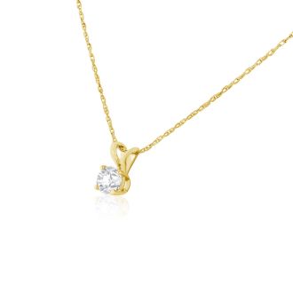 1/4ct 14k Yellow Gold Diamond Pendant