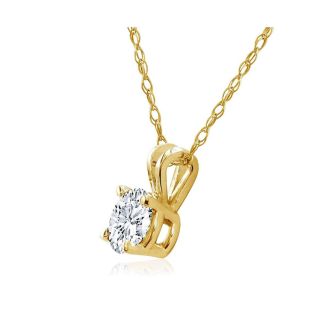 1/4ct 14k Yellow Gold Diamond Pendant