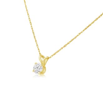 1/3ct 14k Yellow Gold Diamond Pendant