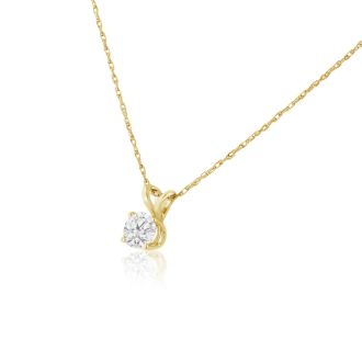 3/8ct 14k Yellow Gold Diamond Pendant