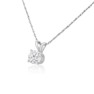 1/2ct 14k White Gold Diamond Pendant