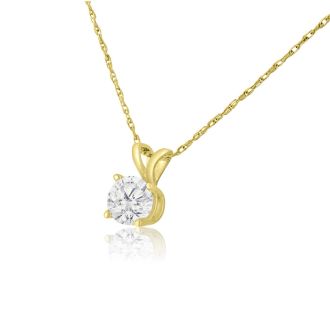 1/2ct 14k Yellow Gold Diamond Pendant