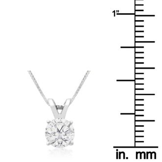 2/3ct 14k White Gold Diamond Pendant