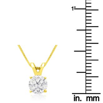 2/3ct 14k Yellow Gold Diamond Pendant