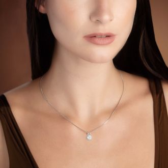 Fine 1ct 14k White Gold Diamond Pendant, Lowest Price Ever.